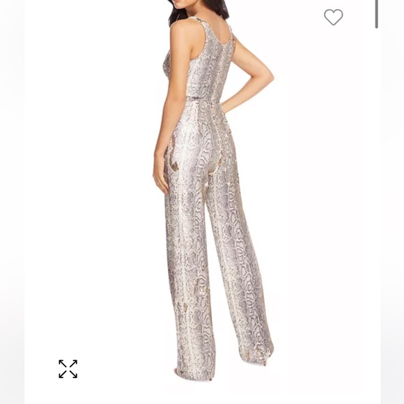 Dress the Population Python-Print Sequin Jumpsuit - Picture 2 of 6